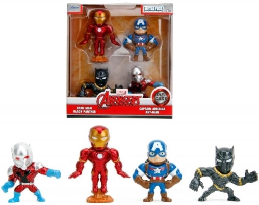 Sada kovových figúrok MARVEL AVENGERS 6 cm – 4 ks