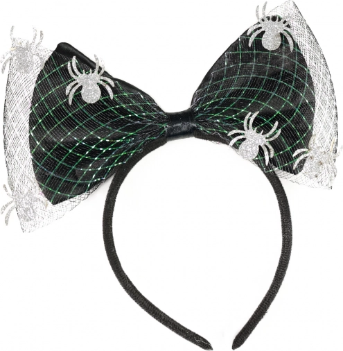 Čelenka s mašľou a pavúkmi