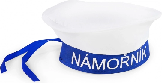 Detská námornícka čiapka so saténovou stuhou