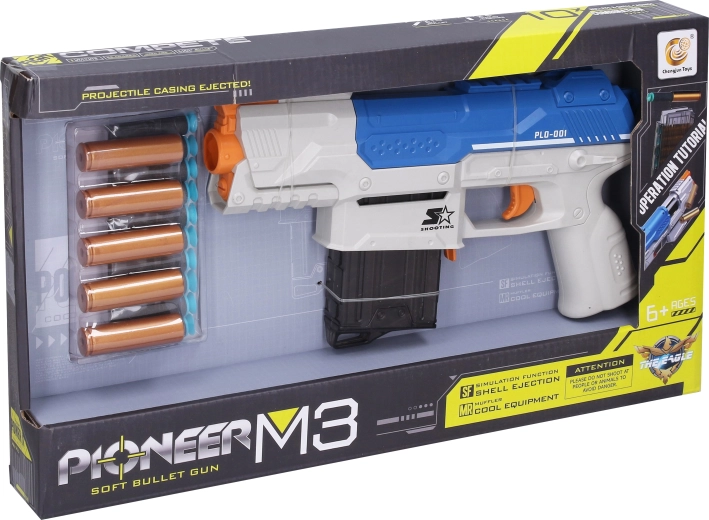 Puška Pioneer M3 s penovými nábojmi a nábojnicami - 1 kus