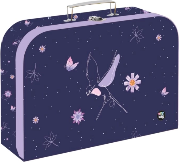 Detský lamino kufrík Flowers 34 cm