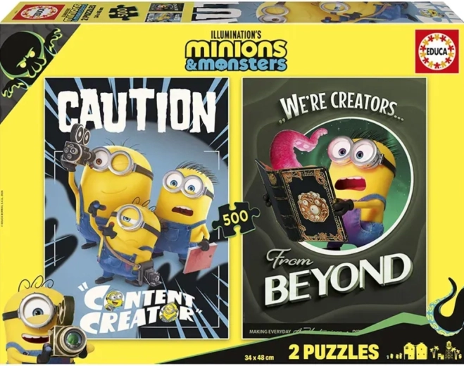 Educa puzzle Mimoni a monštrá 2×500 dielikov