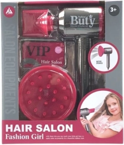 Detská kadernícka sada so zvukovým fénom Hair salon – Fashion girl