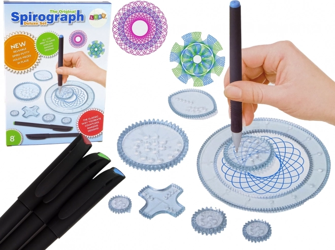 Vzdelávací spirograf s fixkami a šablónami