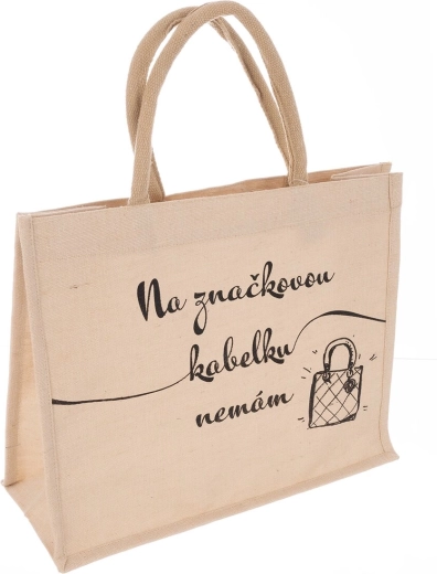 Jutová taška béžová „Na značkovú…“