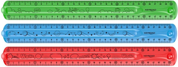 Ohnutelné pravítko KEYROAD Flexi 30 cm, transparentné