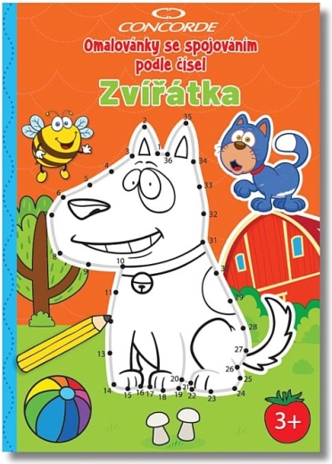 Omaľovánky spájanie podľa čísel CONCORDE – zvieratká