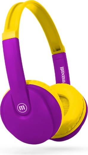 Maxell HP-BT350 detské Bluetooth slúchadlá žlté/fialové