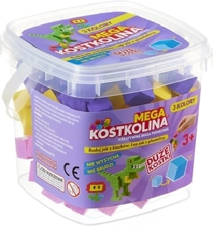 Mega kostkolina fialová s 3 farbami vo vedierku