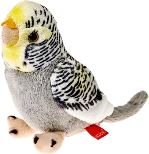 Plyšová andulka sivá 13 cm