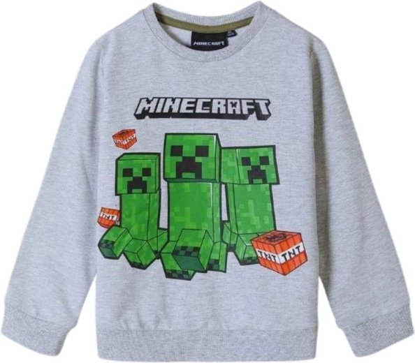 Sivá mikina Minecraft – Veľkosť: 116