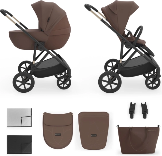 Kombinovaný kočík 2v1 Kinderkraft Prime 3 velvet mocca