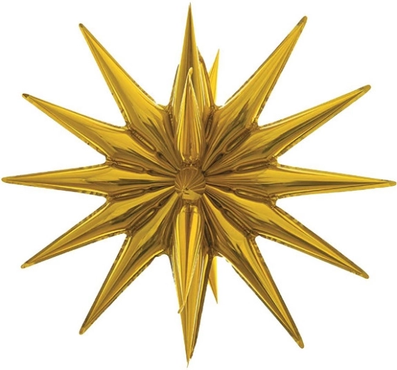 Fóliový balón Hviezda 3D zlatá 50 cm
