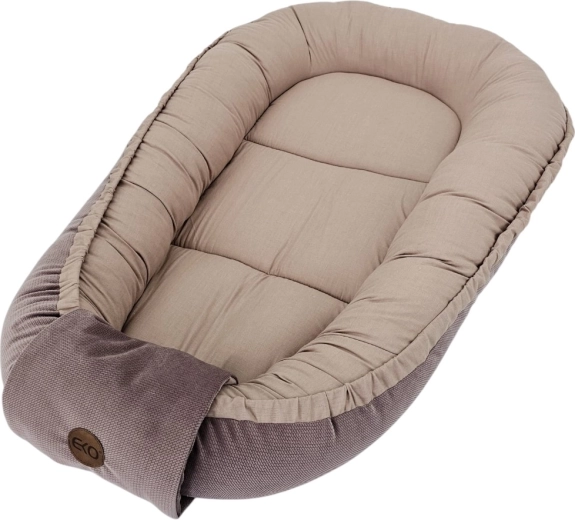 EKO bavlnené hniezdo pre bábätko velvet 85 × 50 cm – Tmavoružová