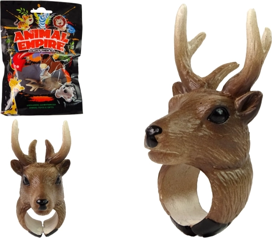 Prsteň s hlavou jeleňa pre deti