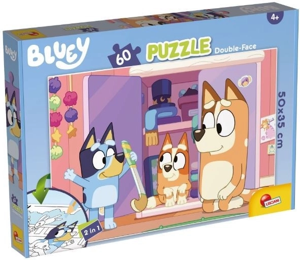 Obojstranné puzzle 60 dielikov Bluey