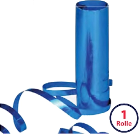 Metalické modré serpentíny 4 m - 1 kus