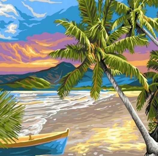 Norimpex maľovanie podľa čísel Exotická pláž 40 × 50 cm
