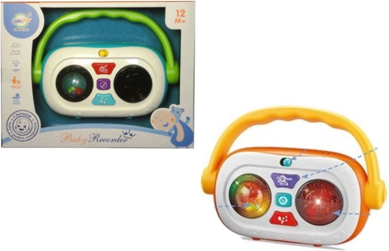 Interaktívne hudobné rádio pre malé deti so zvukmi, melódiami a svetlami