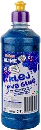 Tuban PVA lepidlo s modrými trblietkami 500 ml