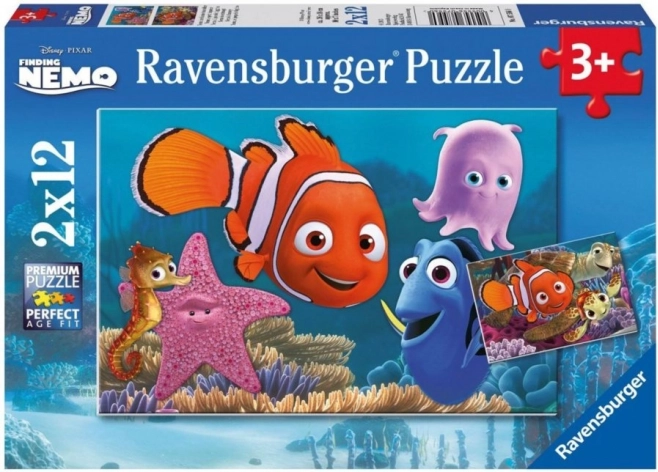 Puzzle Hľadá sa Nemo 2×12 dielikov RAVENSBURGER