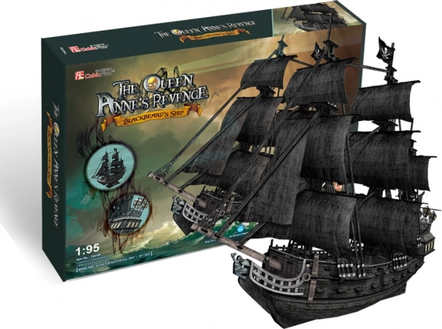 3D Puzzle Plachetnica Queen Anne's Revenge od CubicFun