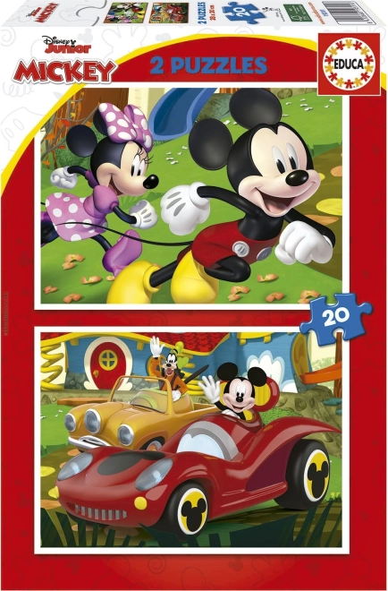 Puzzle MICKEY MOUSE – zábavný park 2×20 dielikov EDUCA
