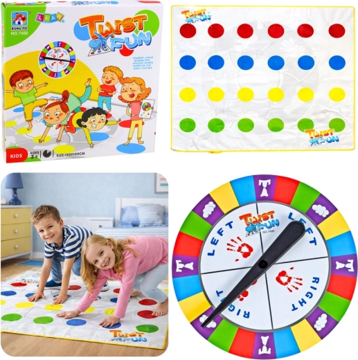Rodinná pohybová hra Twist Fun – farebná podložka so spinnermi