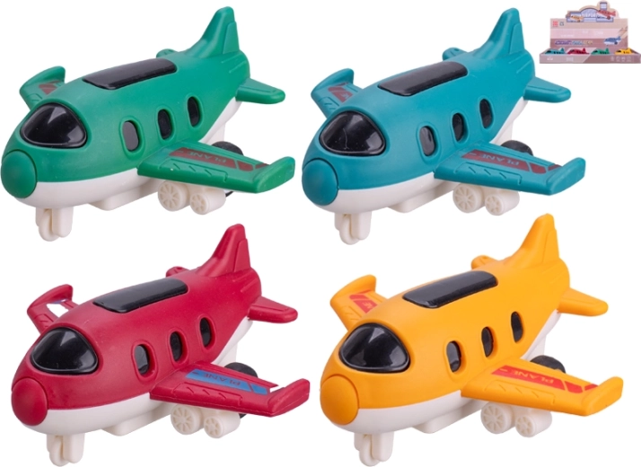Setrvačníkové lietadlo 9,5 cm – odolná plastová hračka pre deti