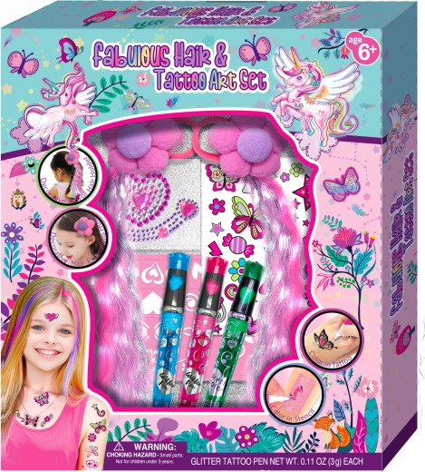 Kreatívna sada na úpravu vlasov a tetovanie