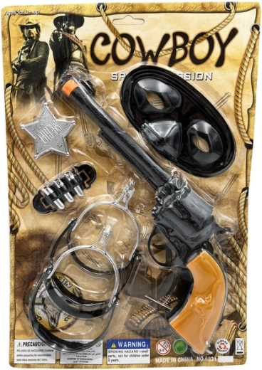 Kovbojský set pre deti – revolver, puzdro a šerifská hviezda