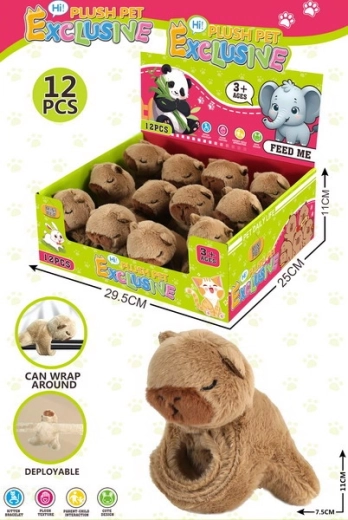 Plyšový náramok kapybara 11 × 7,5 cm