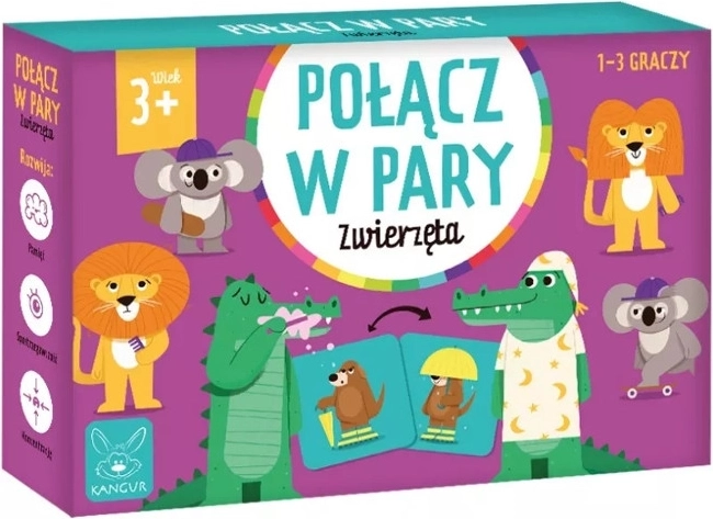 Pexeso Zvieratá – spájanie dvojíc