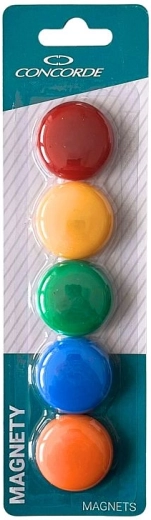 Farebné magnety CONCORDE 35 mm, 5 ks