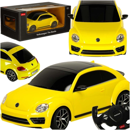 Diaľkovo ovládané auto Rastar Volkswagen Beetle 1:14 žlté