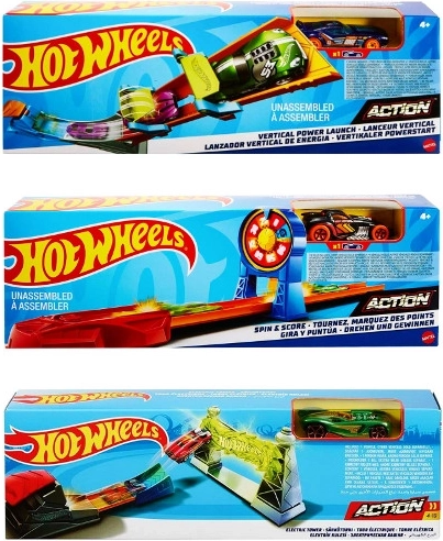 Hot Wheels základné výzvy – dráha so slučkou a odpaľovačom