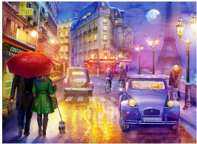 Puzzle Nočná Paríž 1000 dielikov