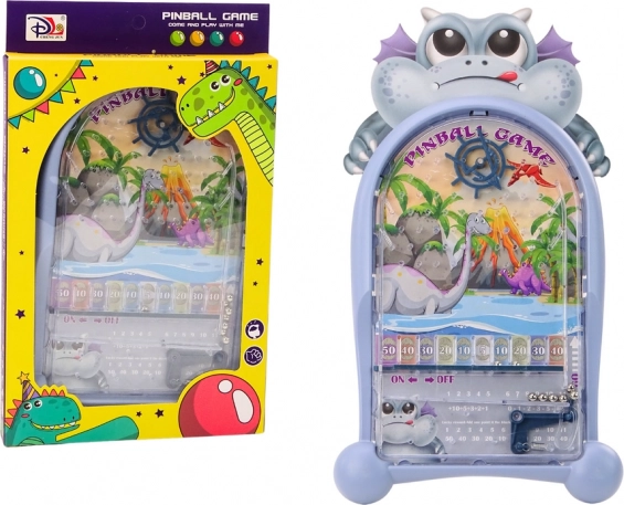 Hra s pinball automatom draci a dinosaury modrý stojan