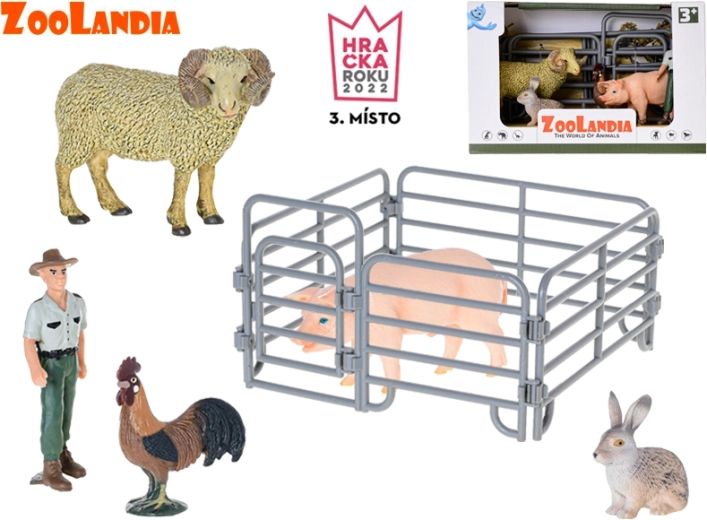 Zoolandia – baran a prasa s doplnkami, sada figúrok pre farmu
