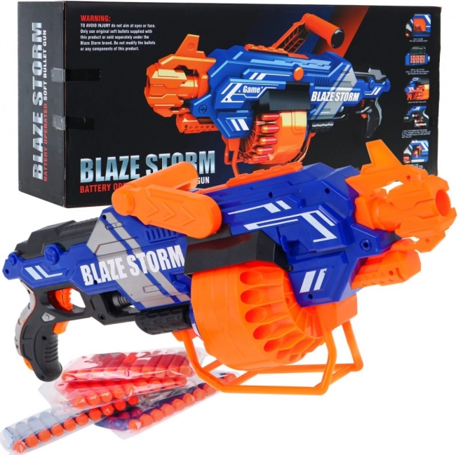 Veľký automatický bláster BLAZE STORM, 40 penových šípok, 8+