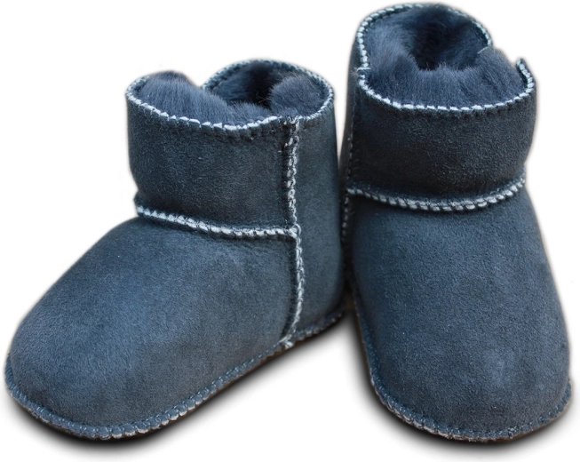 Eisbärchen kožušinové capačky na suchý zips antracit 20/21