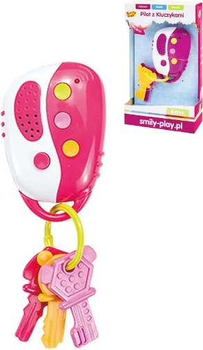 Detský kľúčenkový diaľkový ovládač so svetlom a melódiami