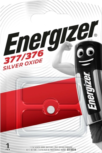 Hodinková batéria ENERGIZER 377/376, 1,55 V, 25 mAh, 1 ks