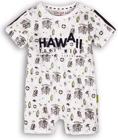 Dojčenský krátkorukávový overal HAWAII White-Navy