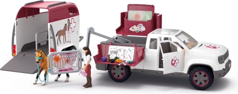 Schleich Horse Club mobilný veterinár s prívesom