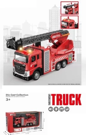 Kovové hasičské auto so svetlom a zvukom