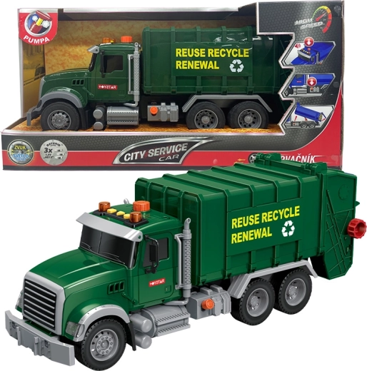 Smetiarske auto Sparkys City Service Car zelené 1:14
