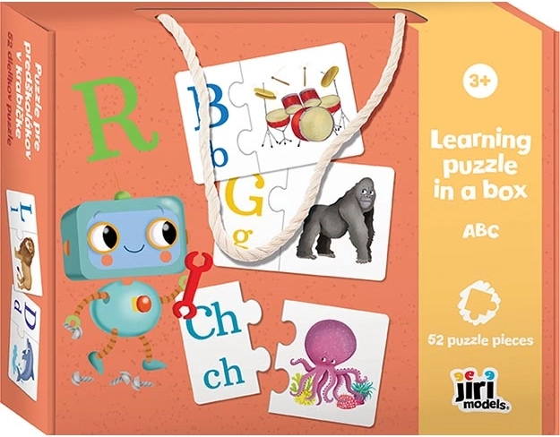 Puzzle pre predškolákov v krabičke ABC