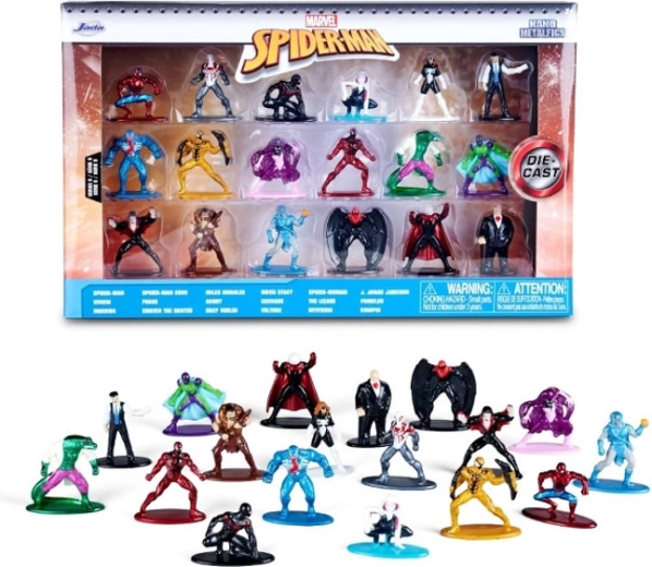 Jada Toys Marvel Spider-Man kovové mini figúrky – sada 18 ks