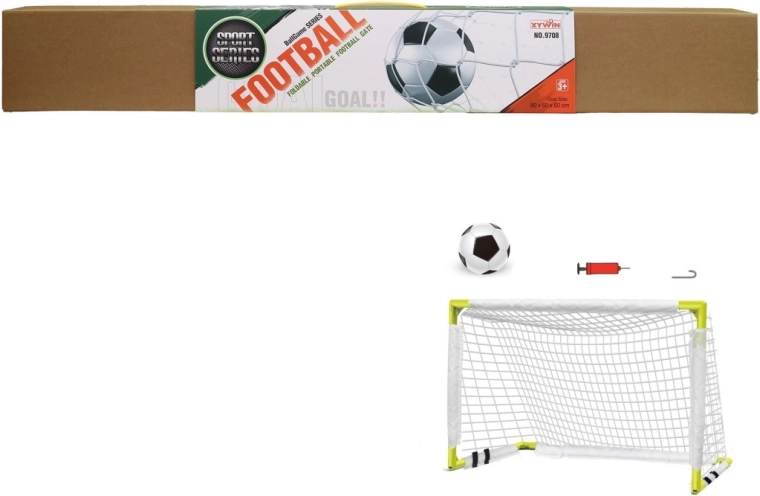 Futbalová bránka s loptou a pumpičkou